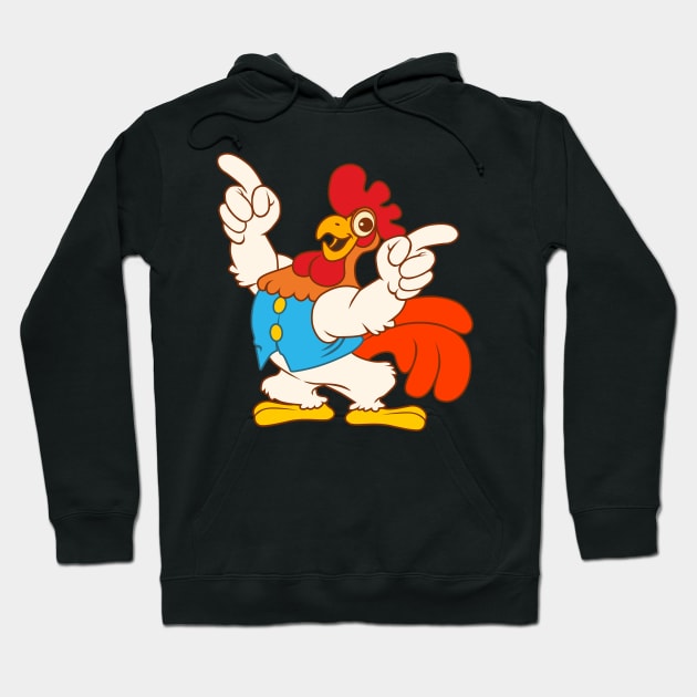 pointing rooster Hoodie by richhwalsh